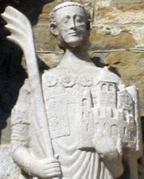 Statue of Saint Justus of Trieste Campanile Cathedral of Trieste Sculptor Unknown Photo Taken In October 2006 By Trieste Swiped Off Wikipedia