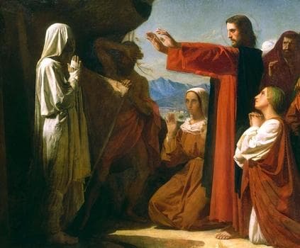 Detail of The Painting The Raising of Lazarus By Léon Bonnat 1857 Swiped From Wikimedia Commons
